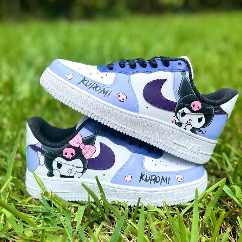 Kuromi Air Force 1 Nike Shoes Youth Sizes - Picture 6 of 8